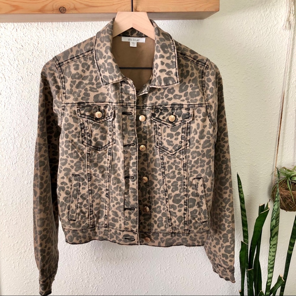 STS Blue leopard jean jacket